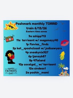 Monthly TORRID RAID TRAIN like this to get notified of changes. Easter time zone